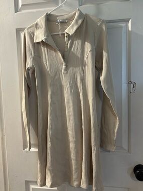 zara cream denim dress 2284 Zara Denim Dress